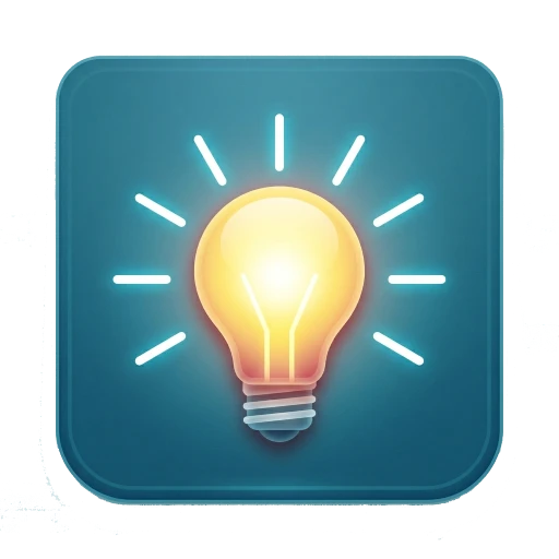 Icono de una bombilla encendida