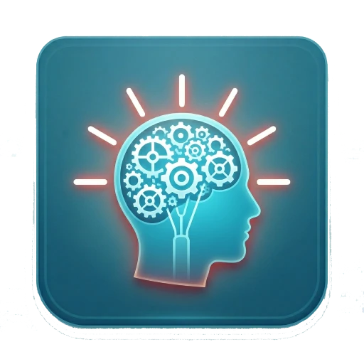 Icono de un cerebro con engranaje