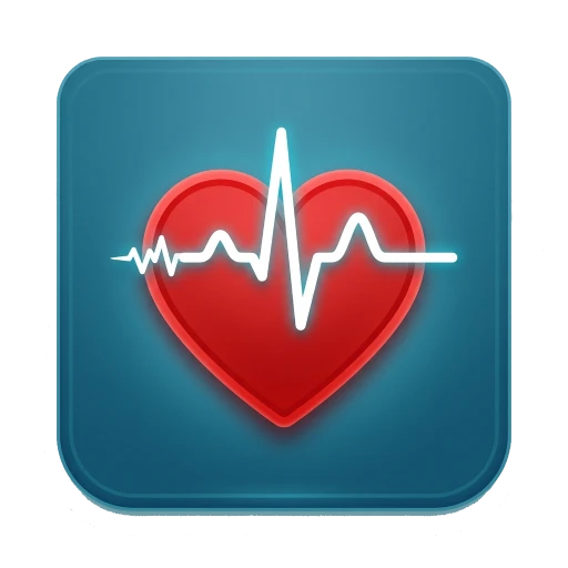 Icono de un corazón con pulso