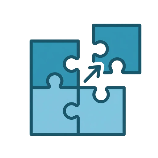 Icono Puzzle con pieza suelta